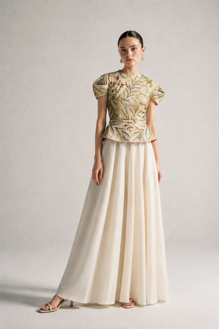 Peplum Style Gown