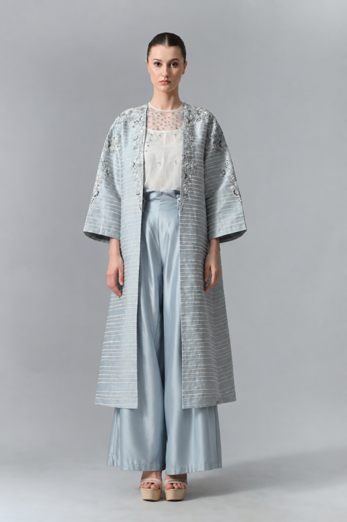 Embroidered Top, Pants & Jacket