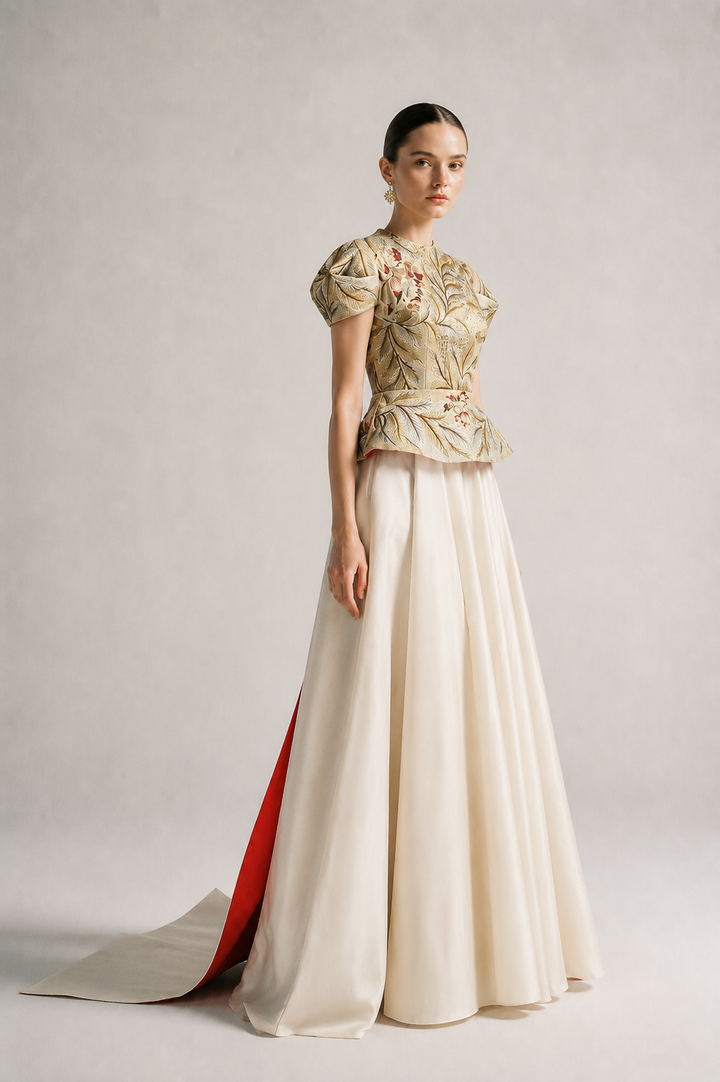 Peplum Style Gown