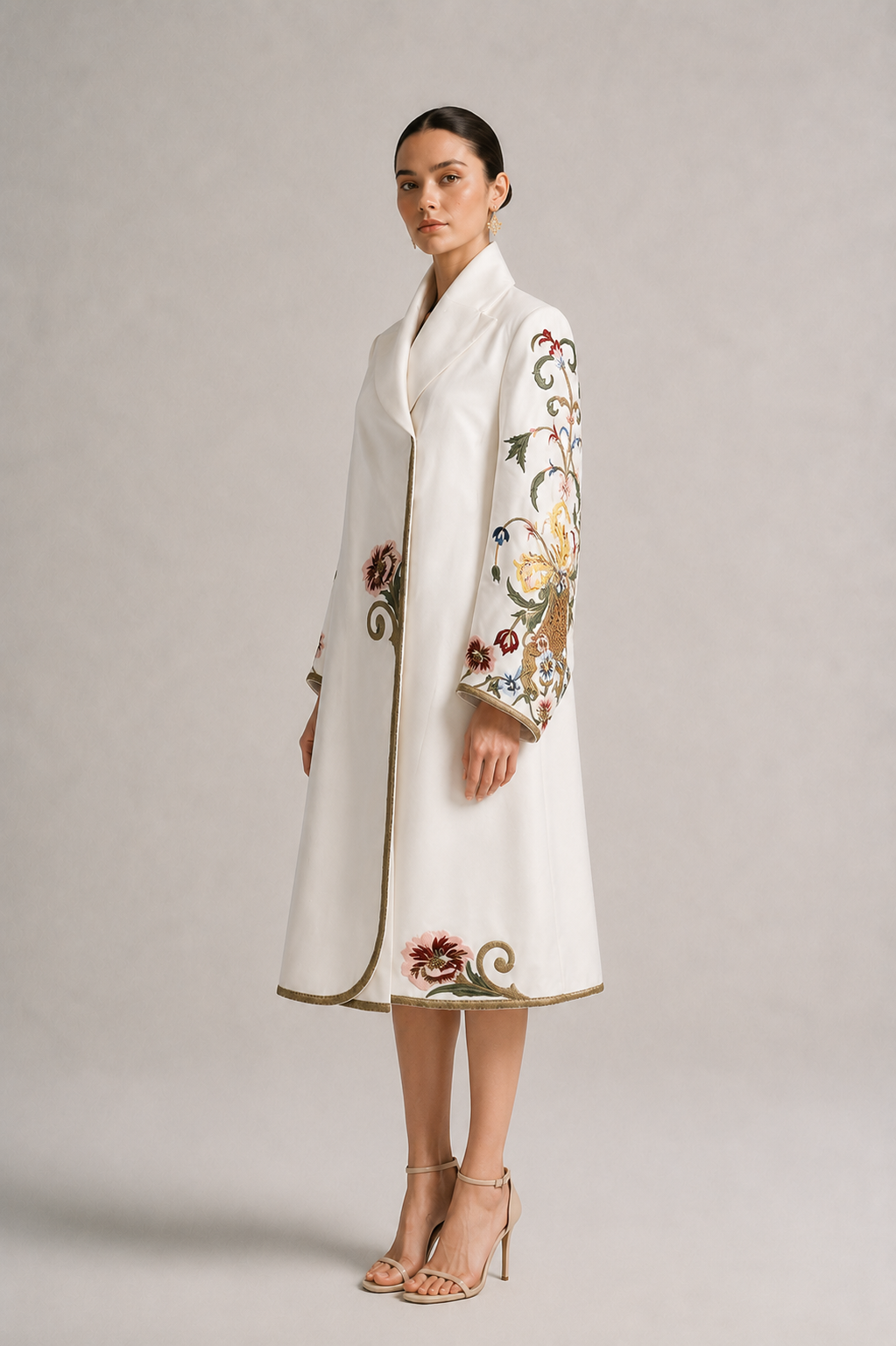 Overlap Collared Jacket Dress