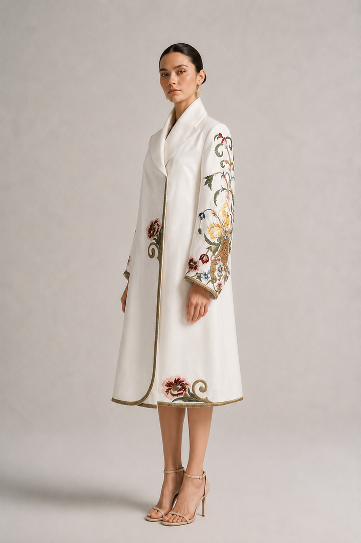 Overlap Collared Jacket Dress