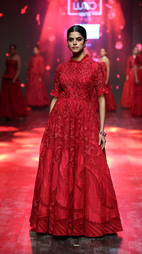 Scarlet Grace Cotton Silk Corset Gown