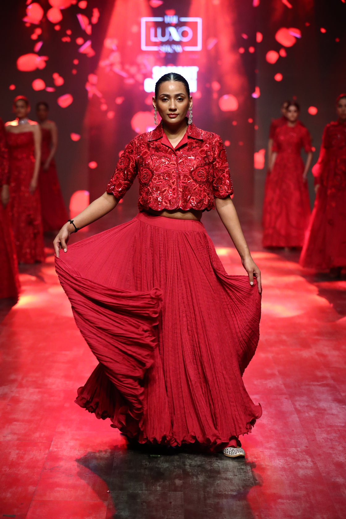 Red Solace Lehenga Set