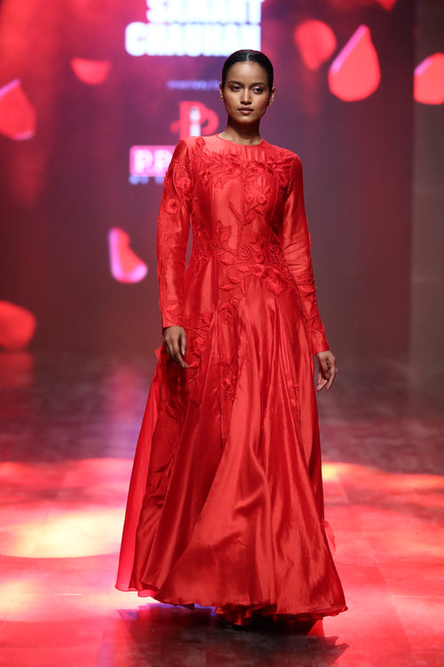 Crimson Royal Red Gown