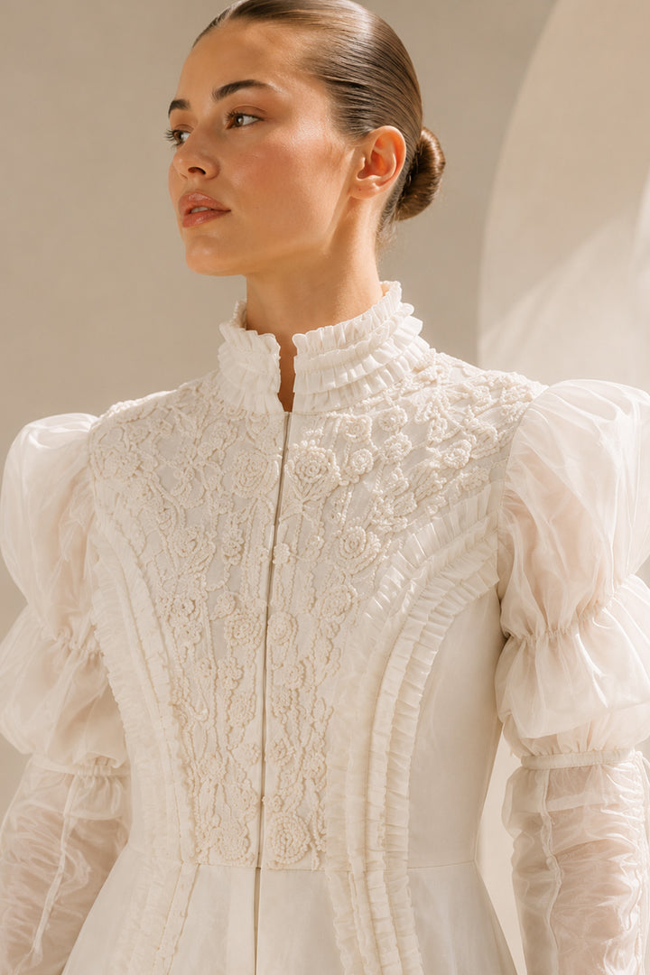 Victorian Lace Gown With Grandeur