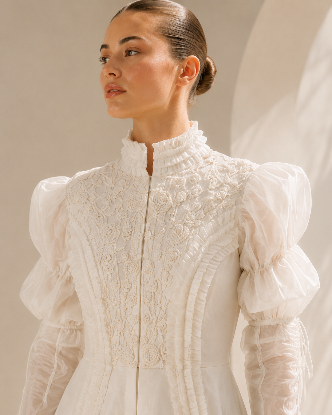 Victorian Lace Gown With Grandeur