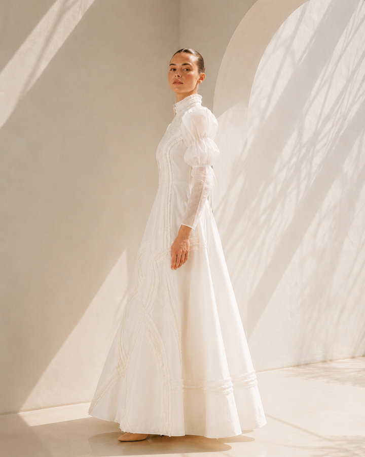 Victorian Lace Gown With Grandeur