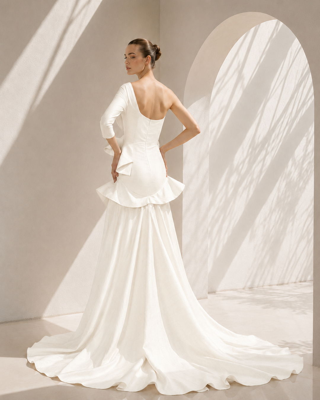 Textured Draped Gown