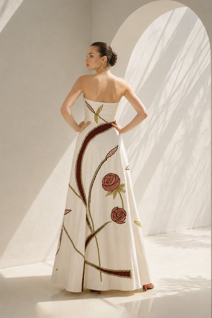 Front-opening Embellished Gown