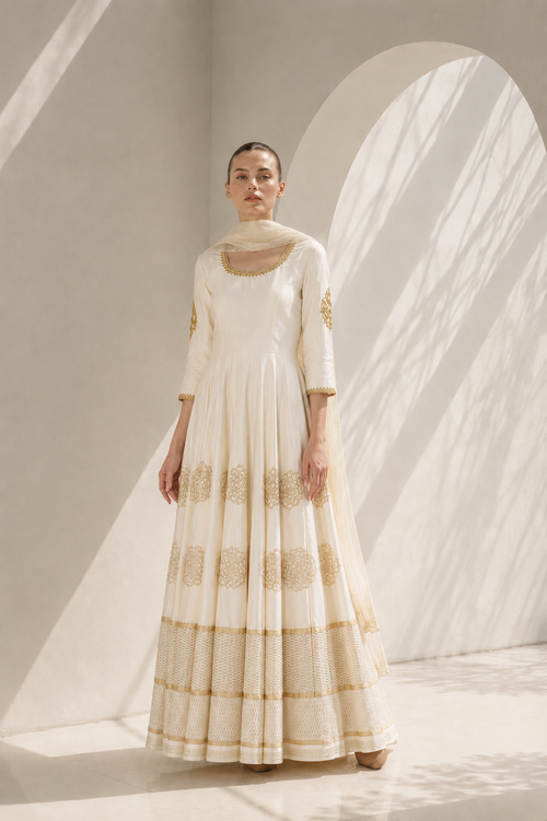 Block-Printed Kurta & Dupatta