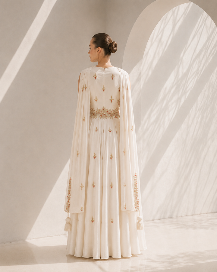 Floral Motifs Embroidered Anarkali