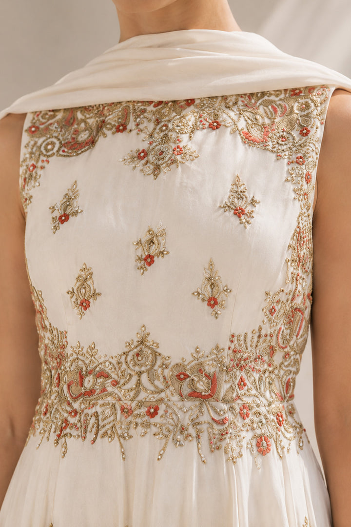 Floral Motifs Embroidered Anarkali
