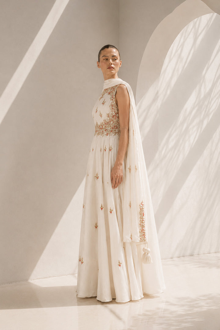 Floral Motifs Embroidered Anarkali