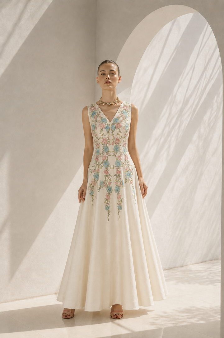 Floral Embroidered Anarkali