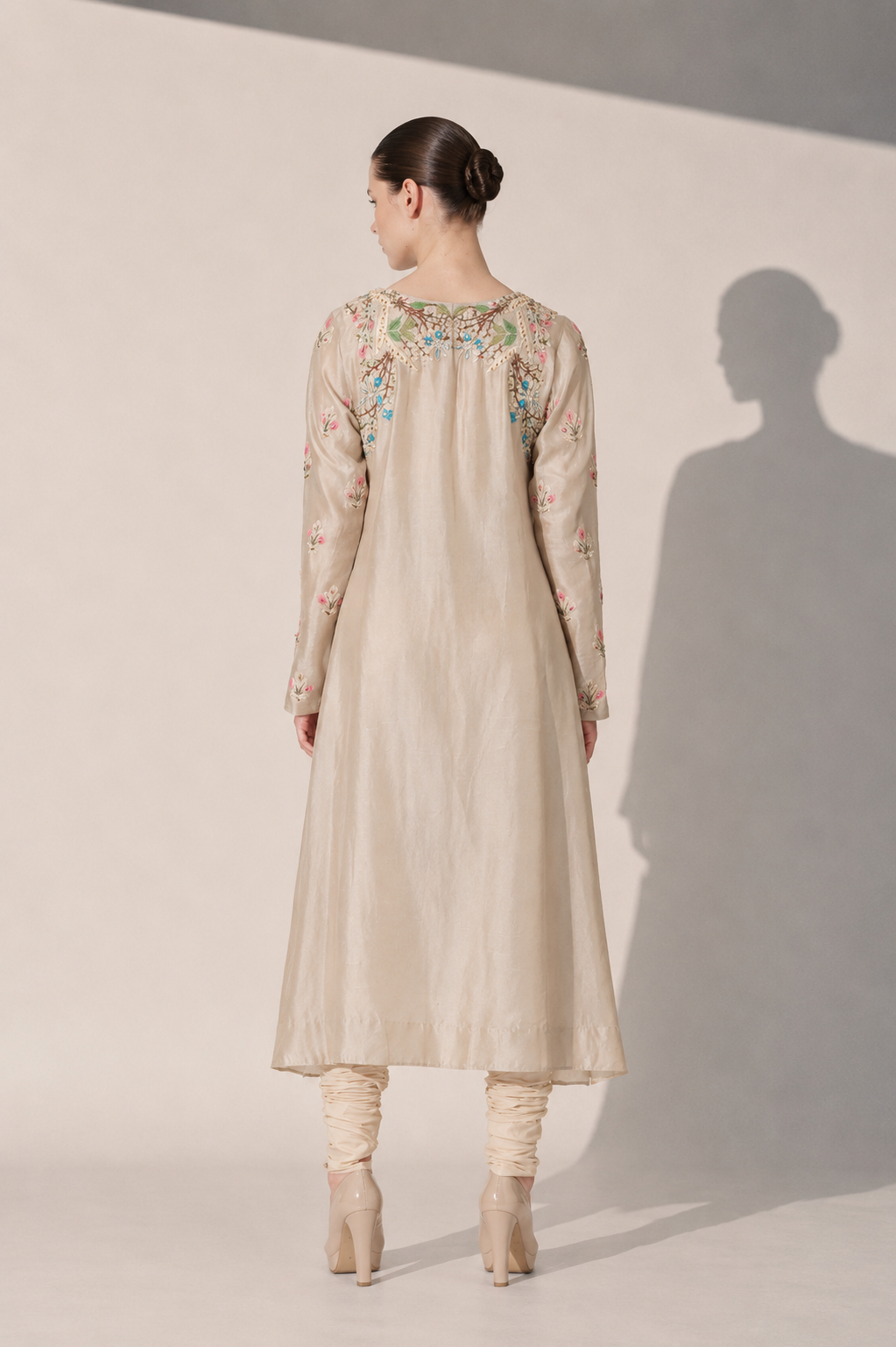 Cotton Silk Embroidered Kurta