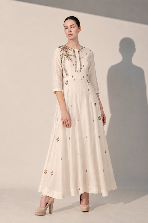 Paneled Embroidered Kurta