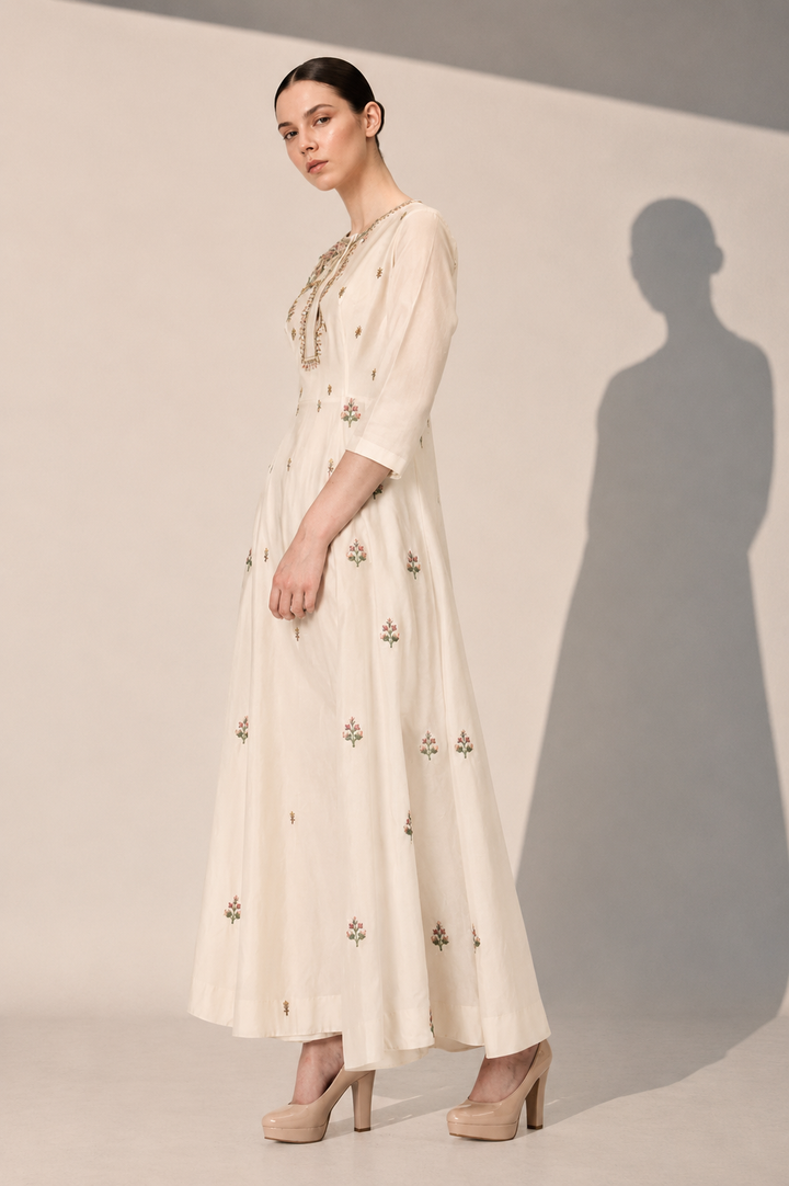 Paneled Embroidered Kurta