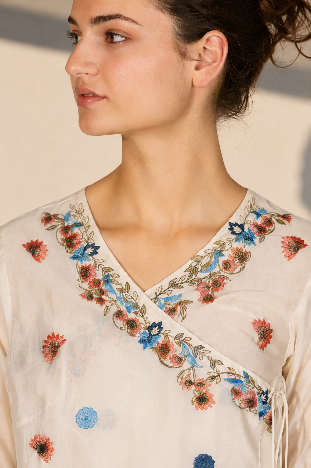 Elegant Ivory Cotton Silk Kurta