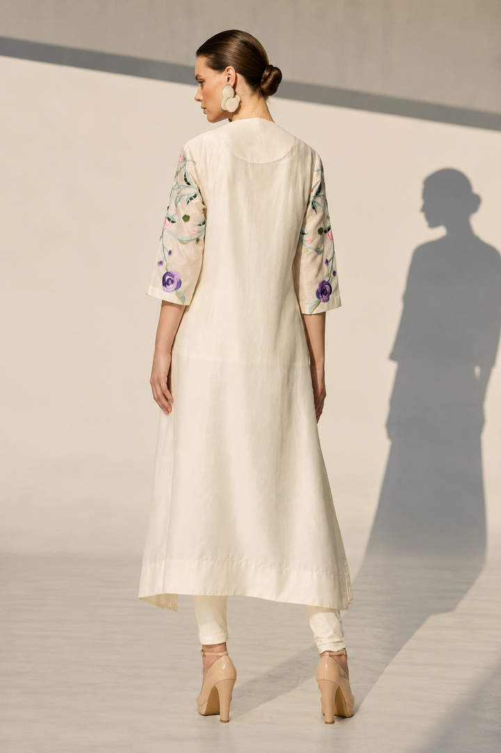 Ivory Cotton Silk Kurta