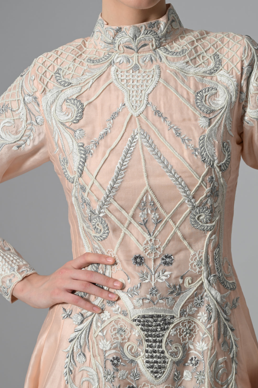 Fit &amp; Flare Trail Gown