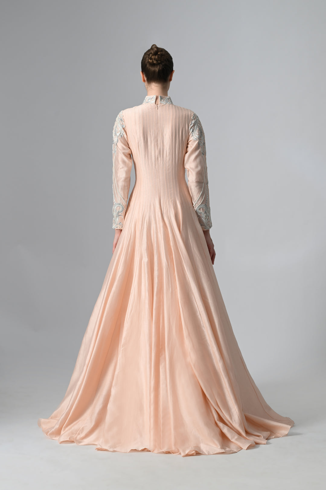 Fit &amp; Flare Trail Gown