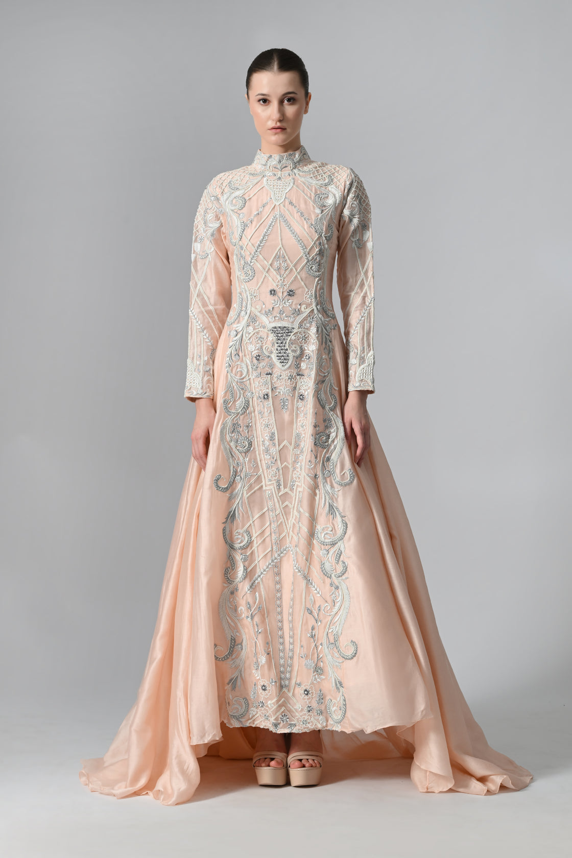 Fit & Flare Trail Gown