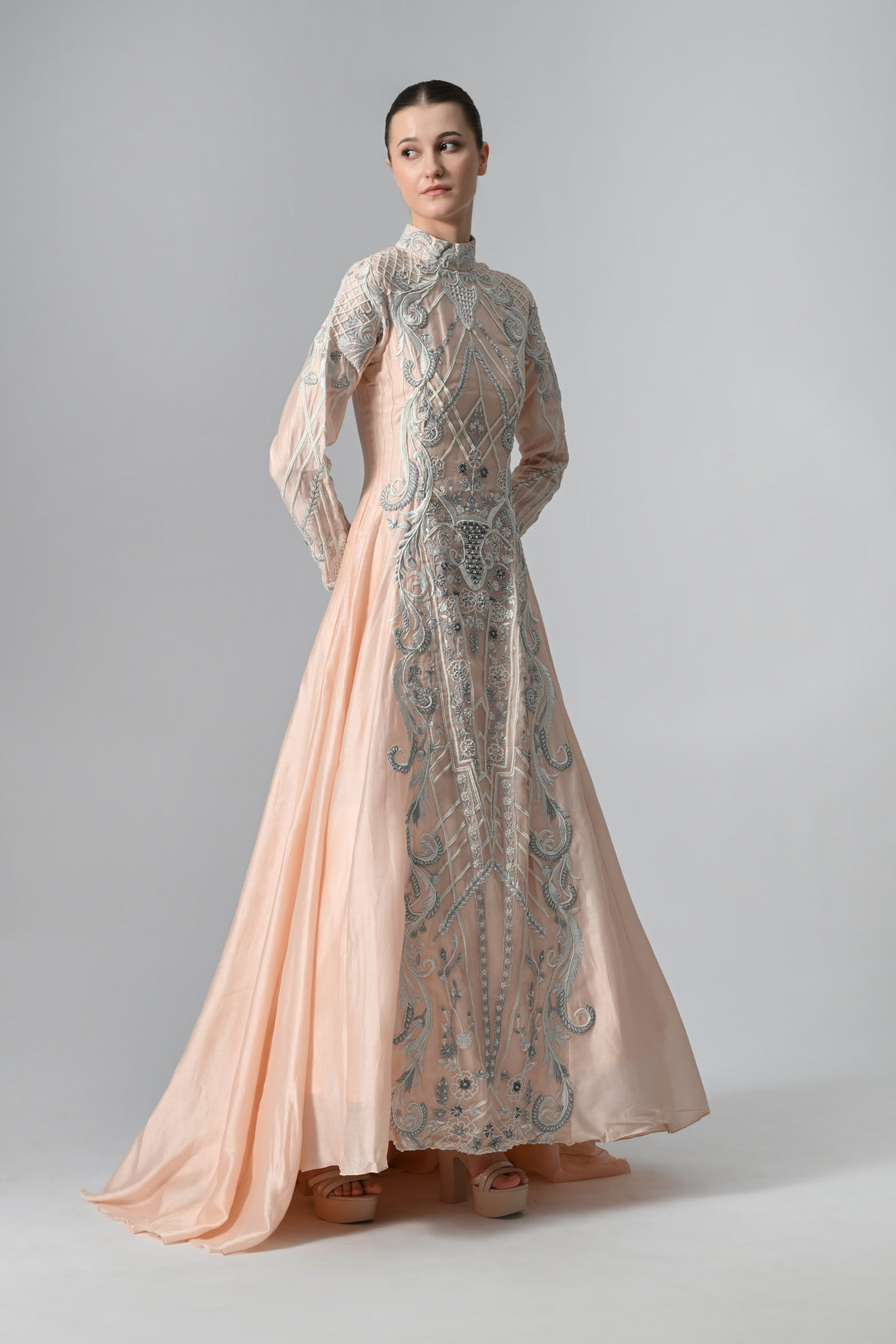 Fit & Flare Trail Gown