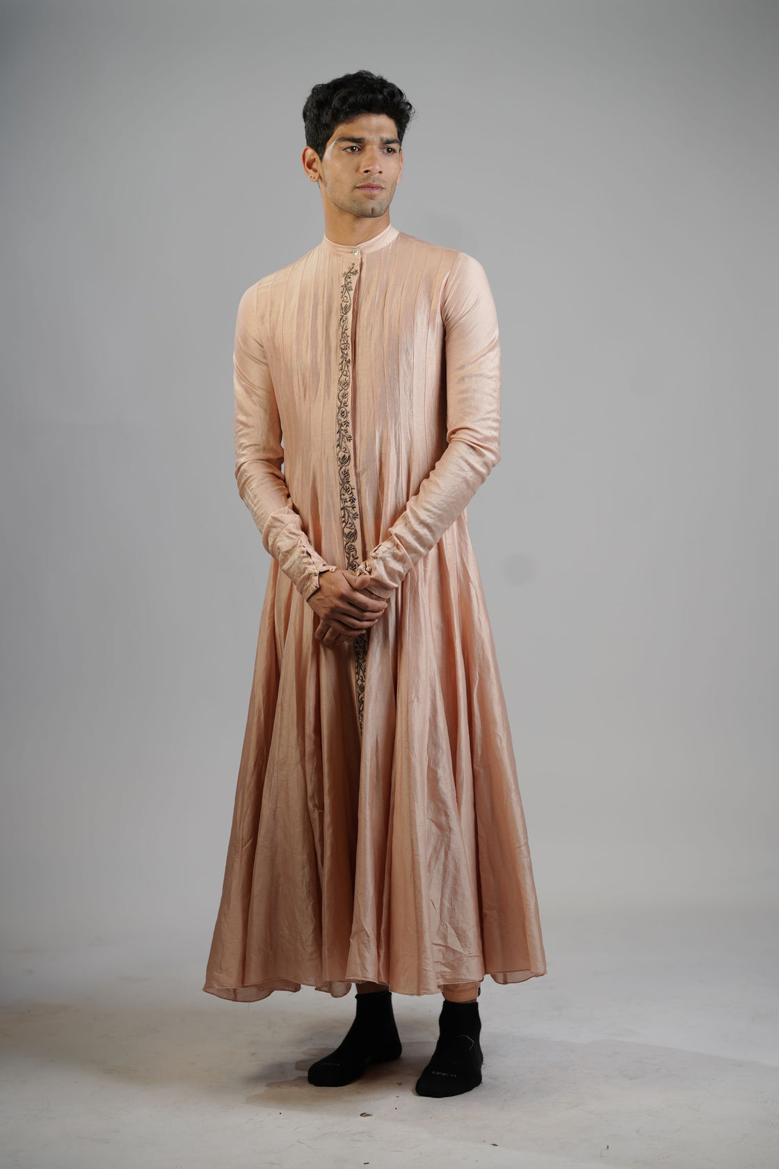 Blush Peach Flared Kurta Set