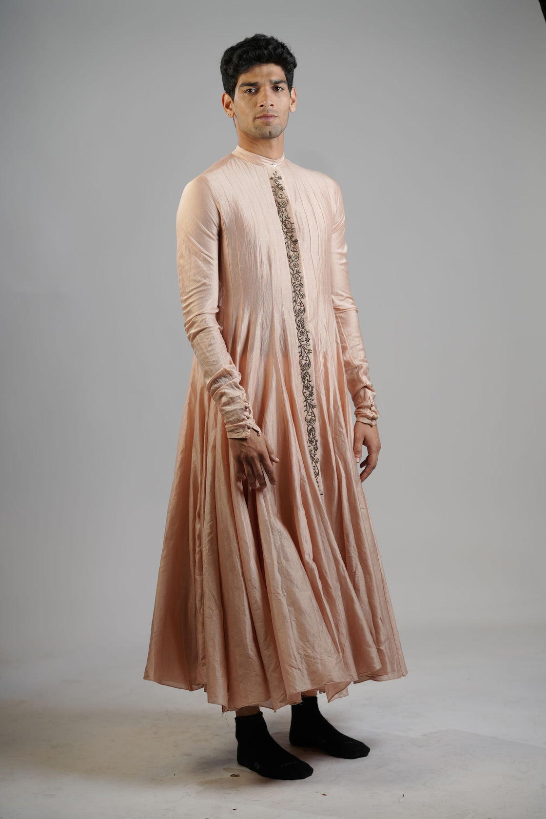 Blush Peach Flared Kurta Set