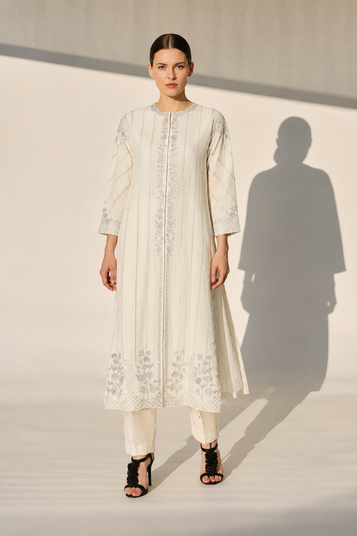 ivory chanderi silk Kurta