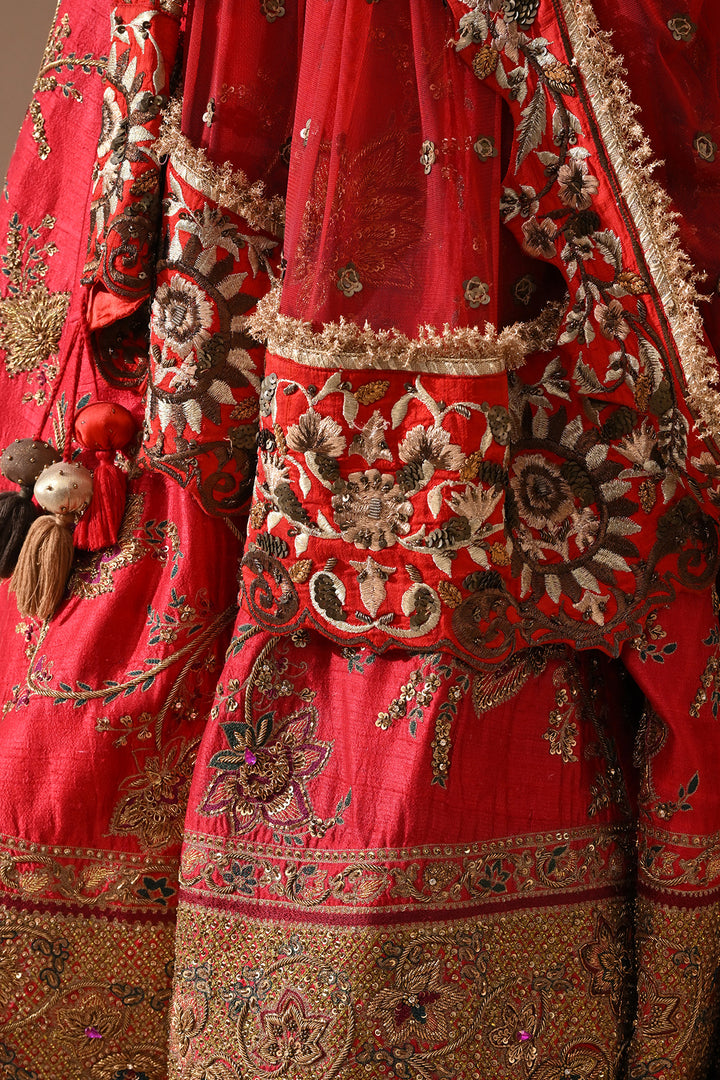 Regal Red Zari Threadwork Lehenga