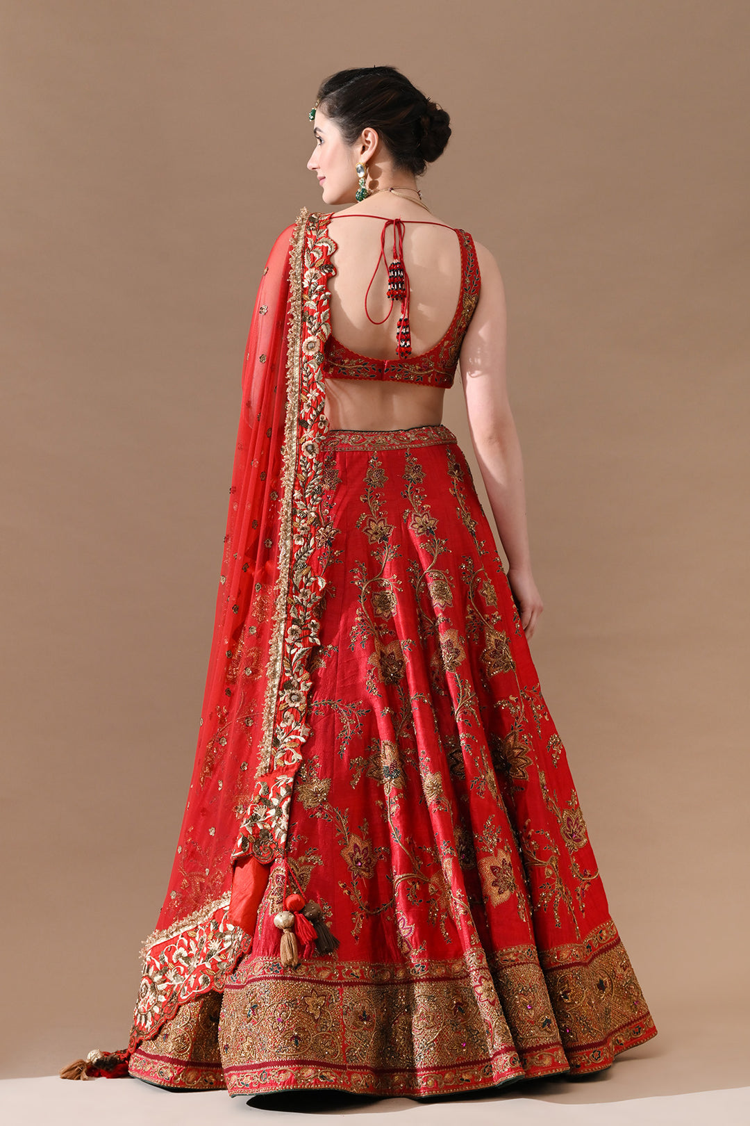 Regal Red Zari Threadwork Lehenga
