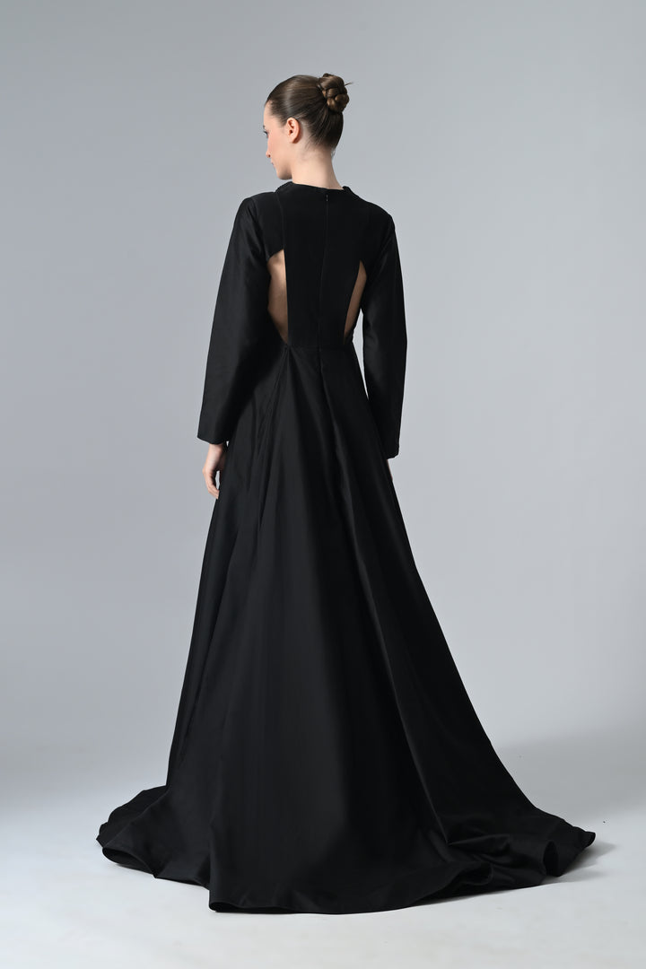 Collared Asymmetric Gown