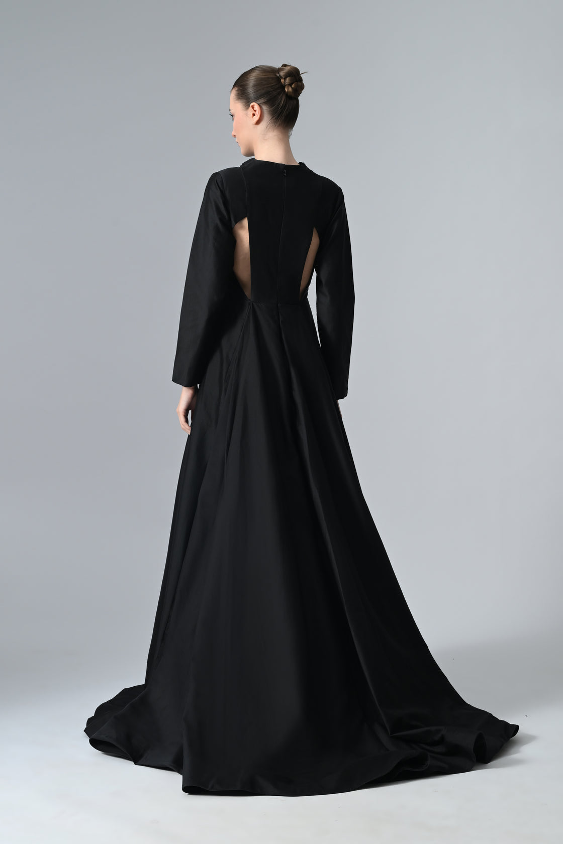 Collared Asymmetric Gown