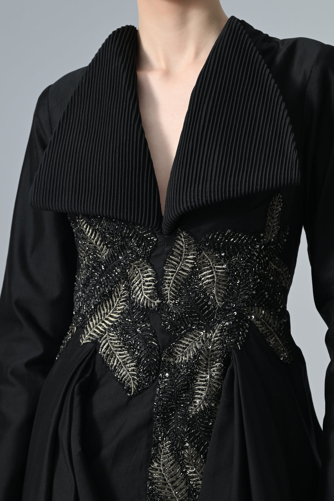 Collared Asymmetric Gown