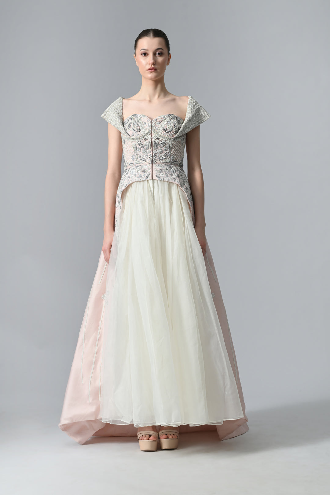 Bustier Front-Opening Gown