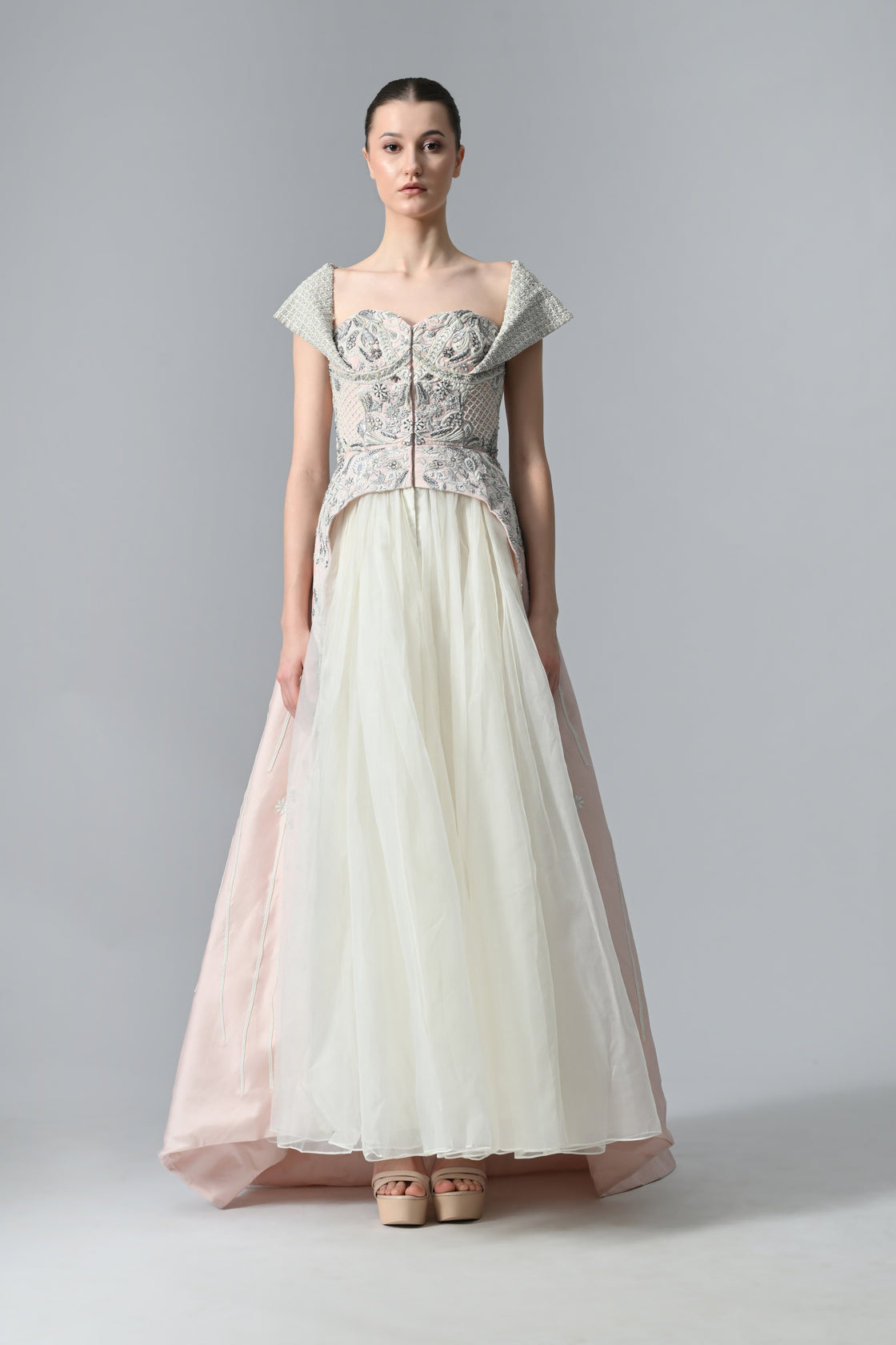 Bustier Front-Opening Gown