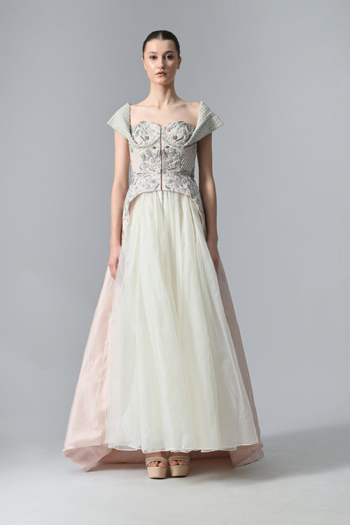 Bustier Front-Opening Gown