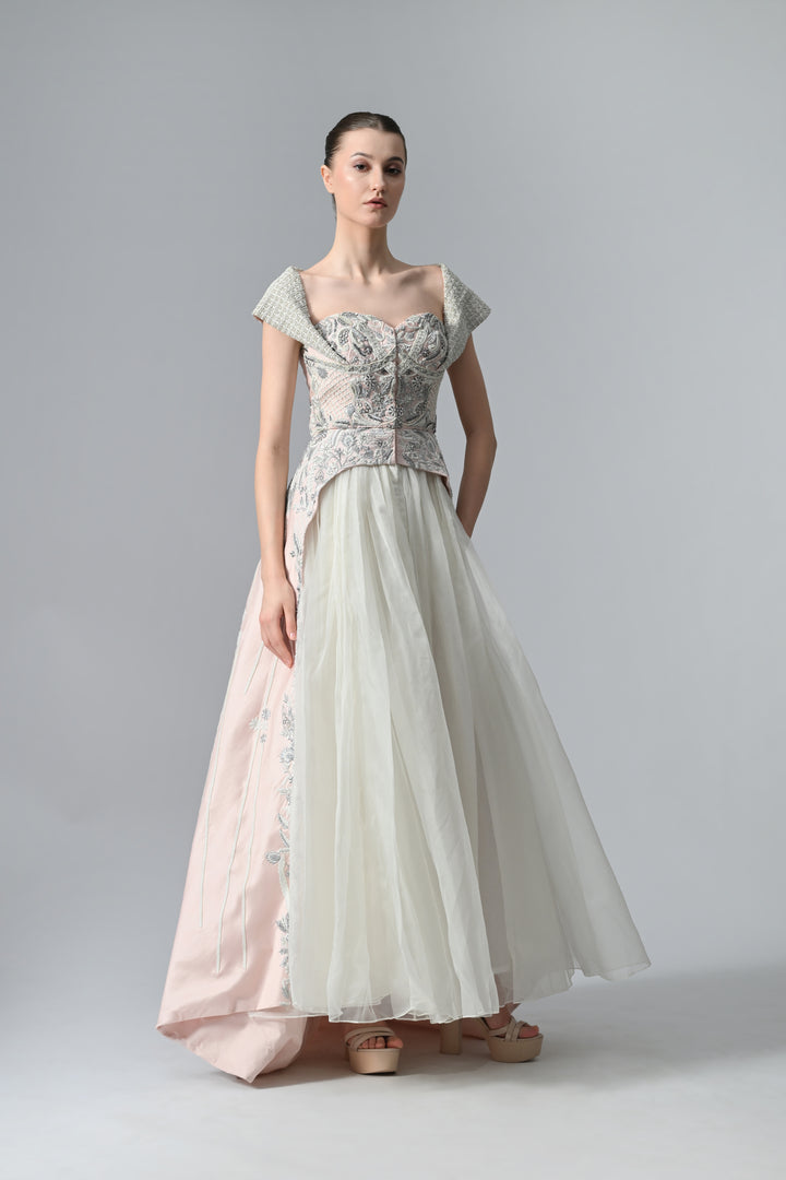 Bustier Front-Opening Gown