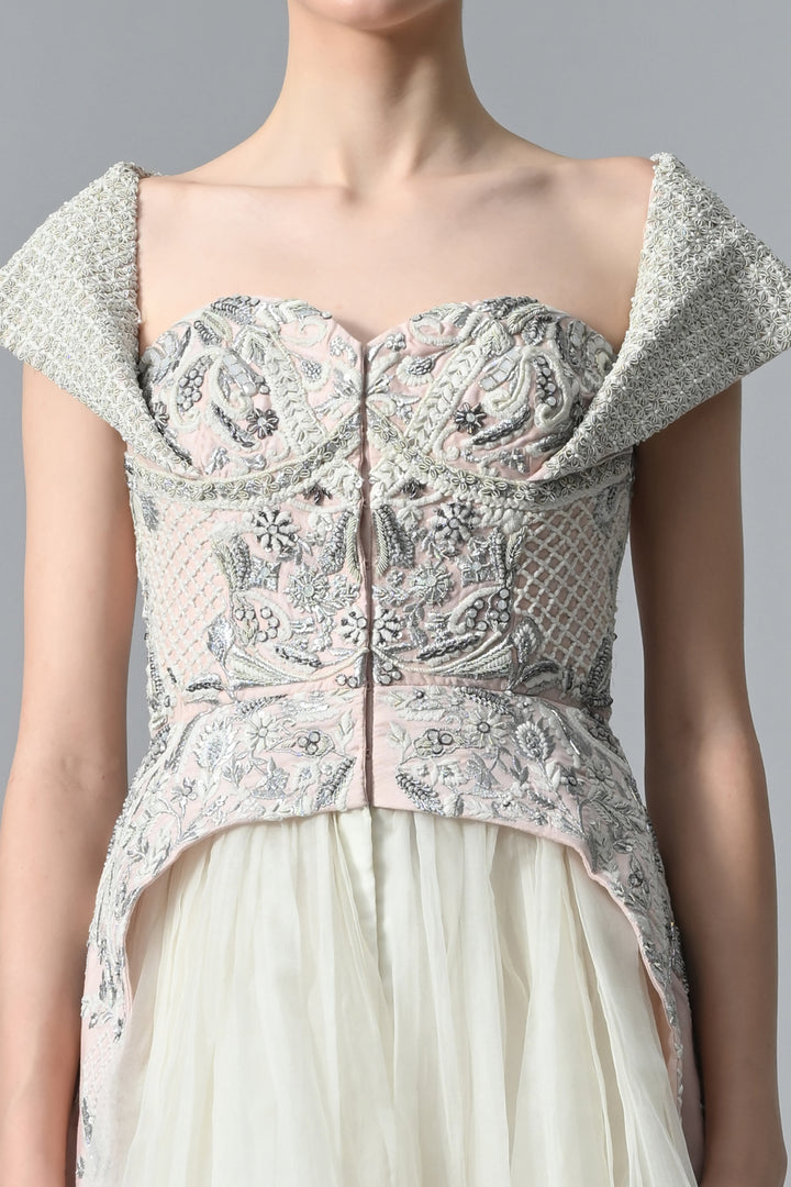 Bustier Front-Opening Gown