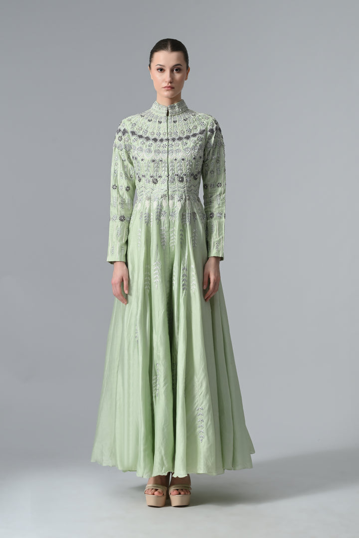 Mandarin Collared Gown