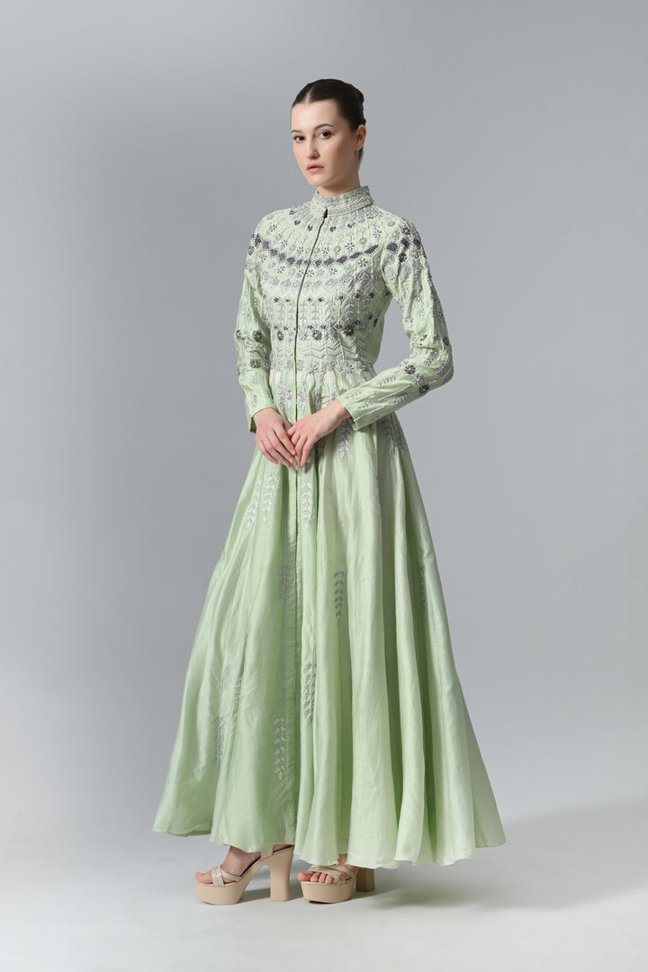 Mandarin Collared Gown