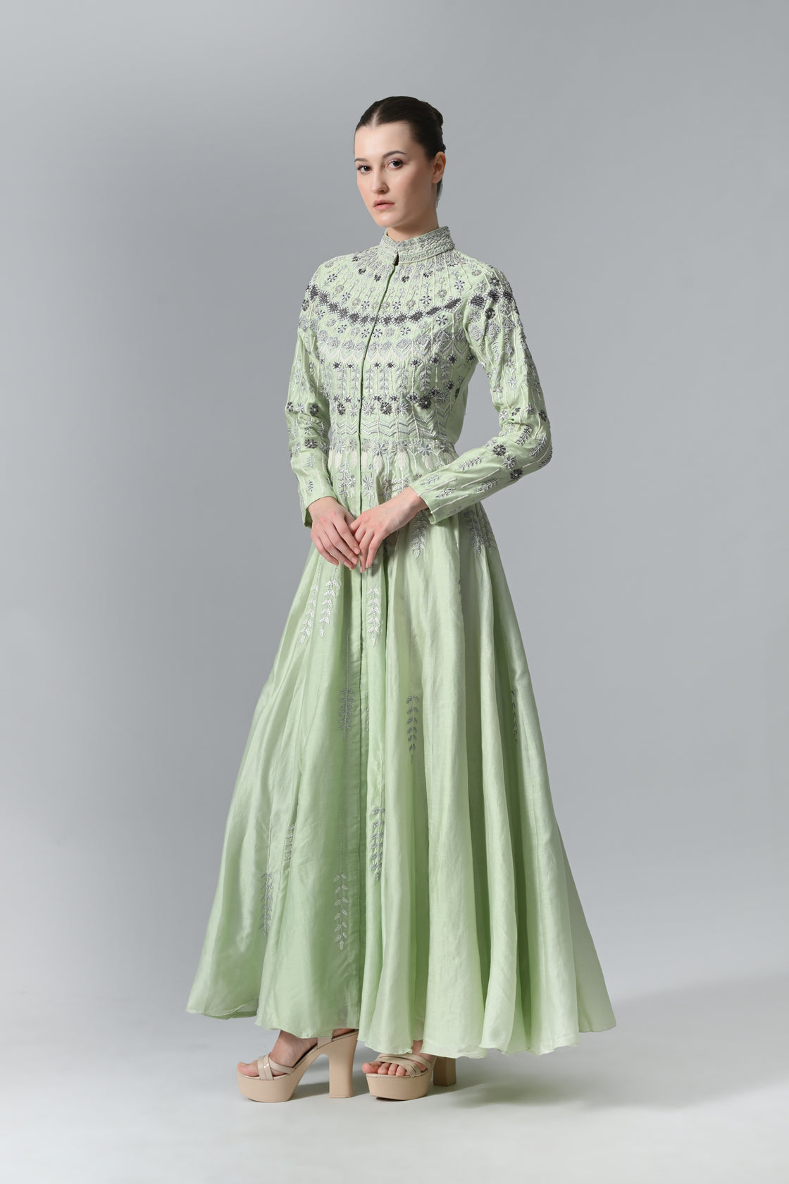 Mandarin Collared Gown