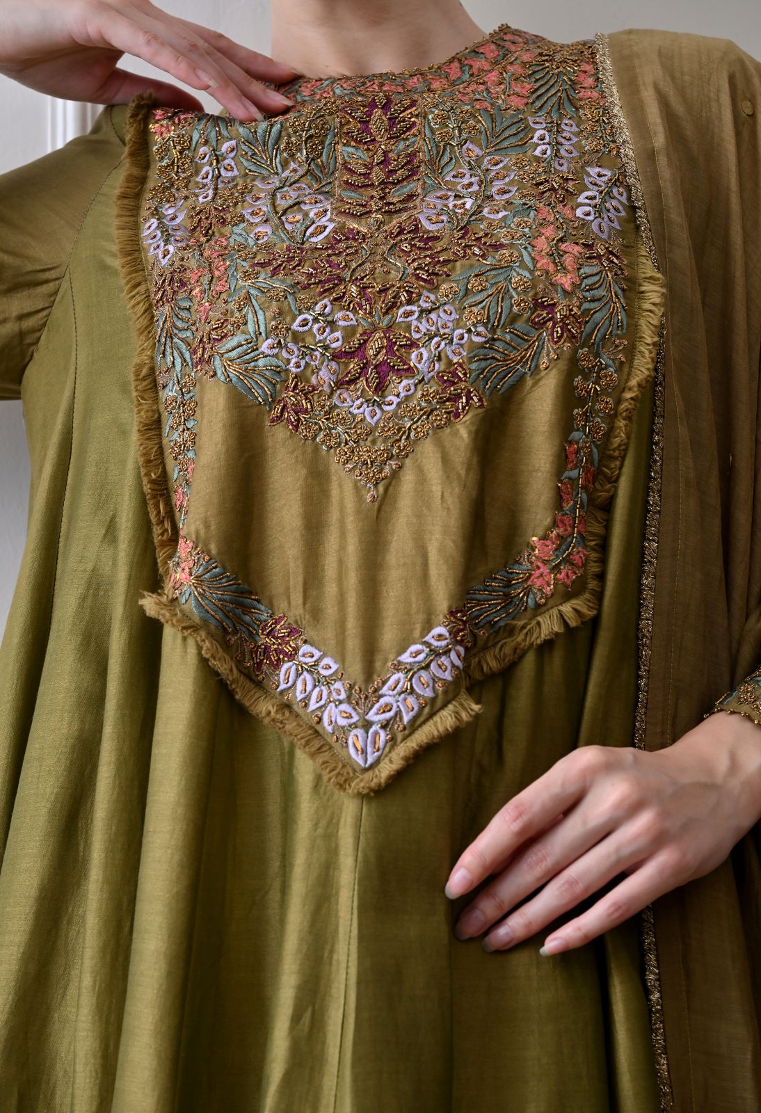 Scarlet Olive Anarkali Set