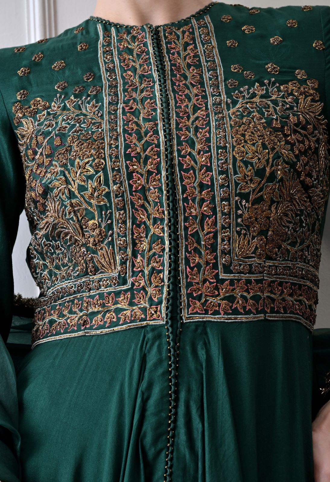 Emerald Green Anarkali Set