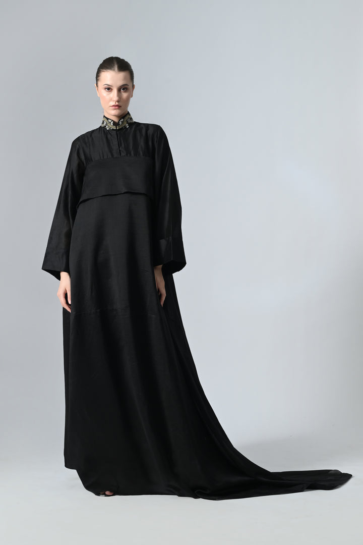Embroidered Collar Dress