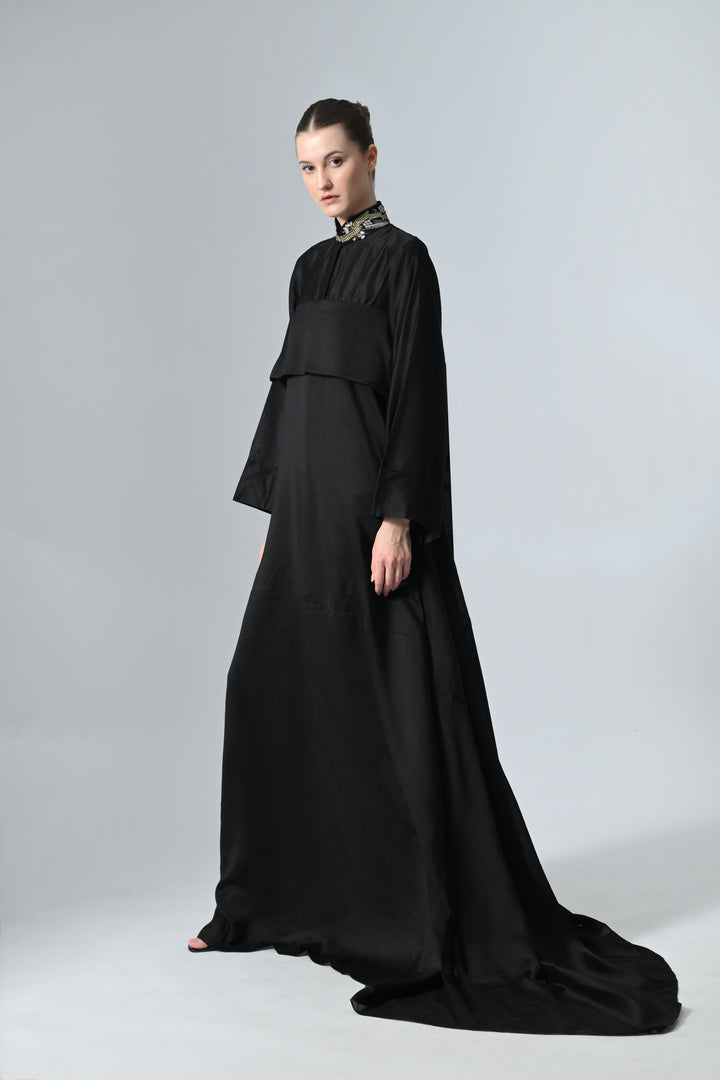 Embroidered Collar Dress