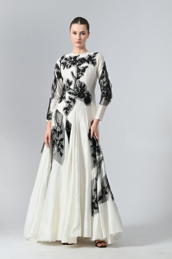 Patch-Worked Long Dress