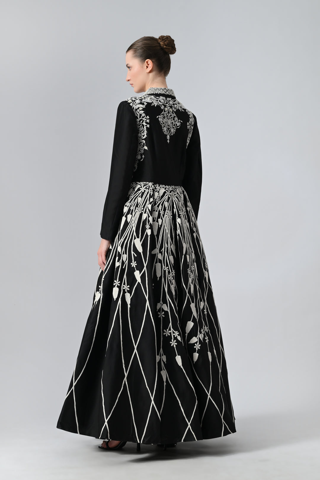 Pleated Jacket Gown