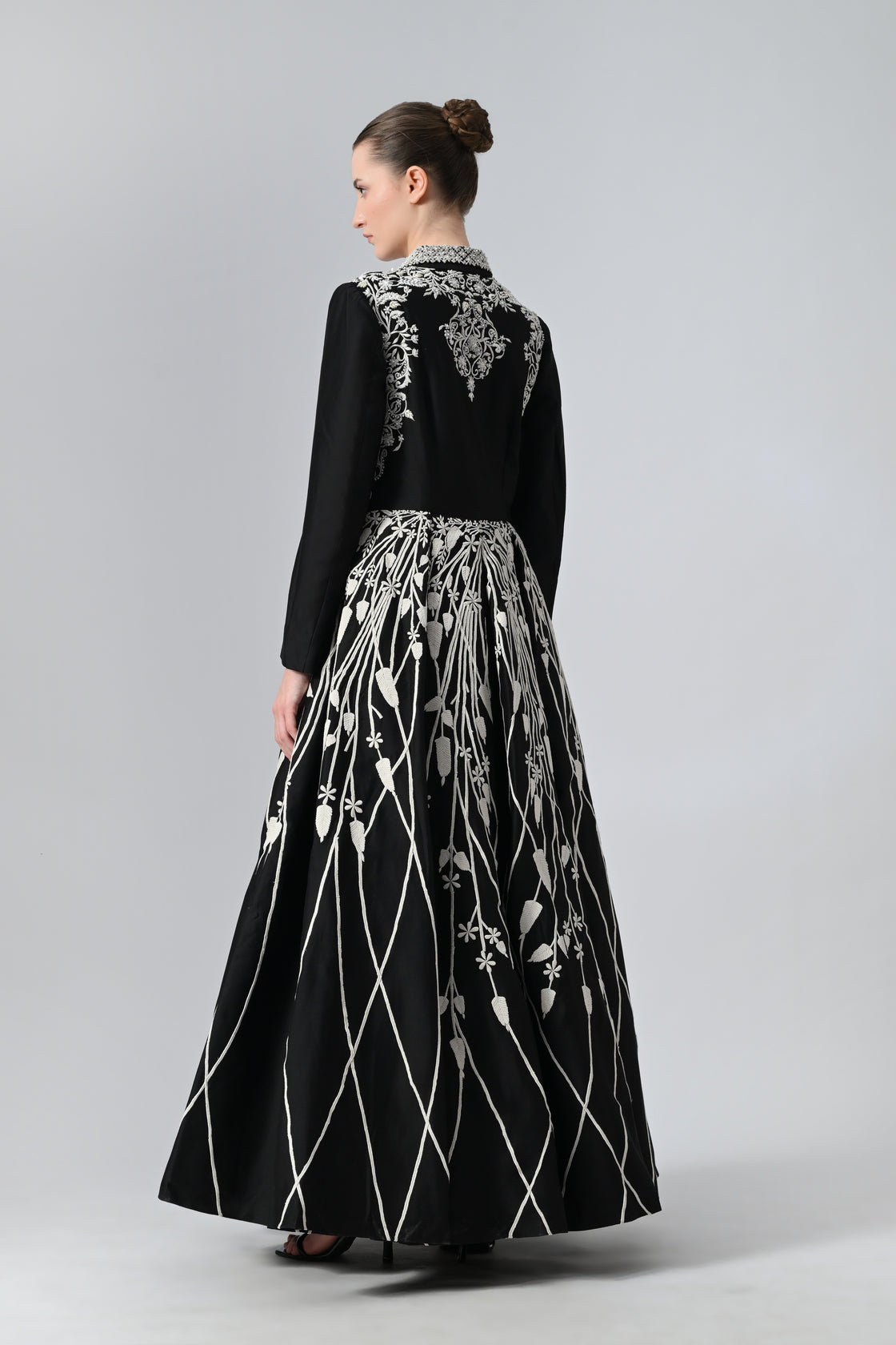 Pleated Jacket Gown